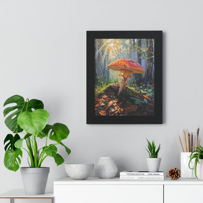 Enchanted Forest Framed Mushroom Poster