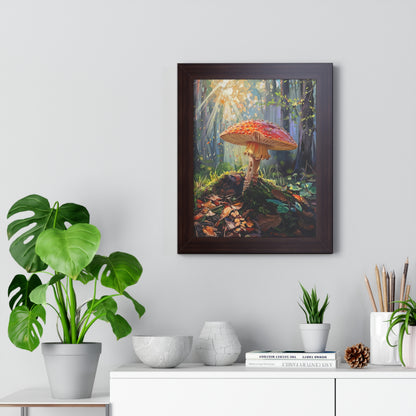 Enchanted Forest Framed Mushroom Poster