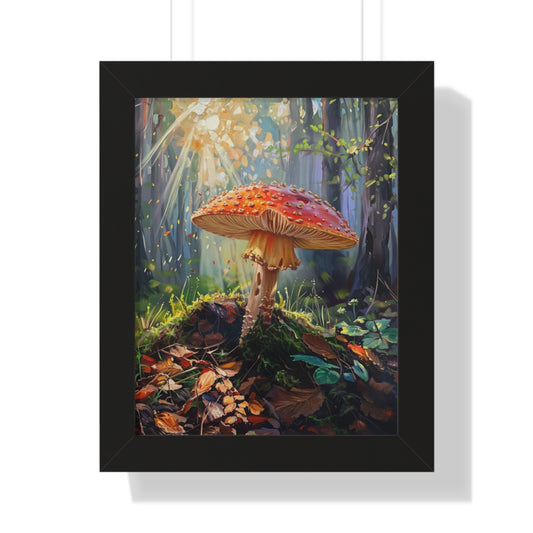 Enchanted Forest Framed Mushroom Poster