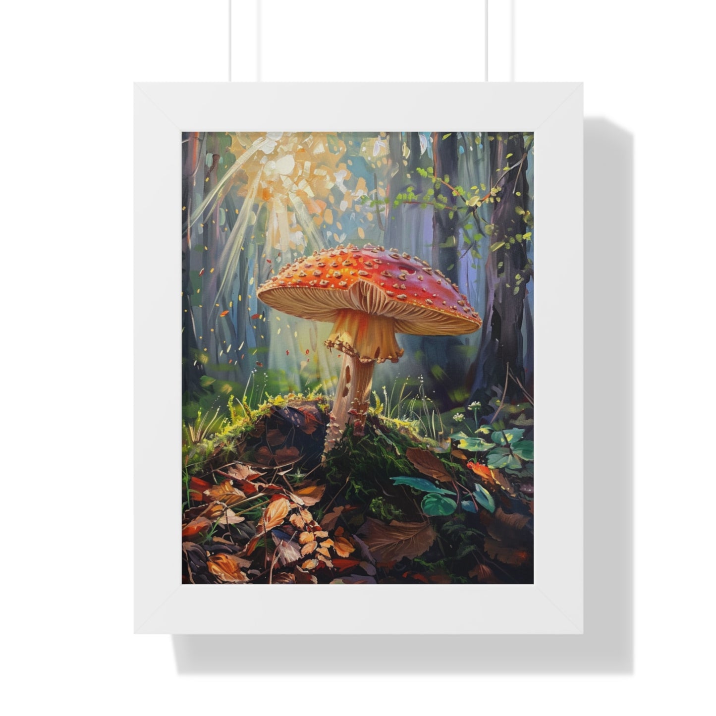 Enchanted Forest Framed Mushroom Poster