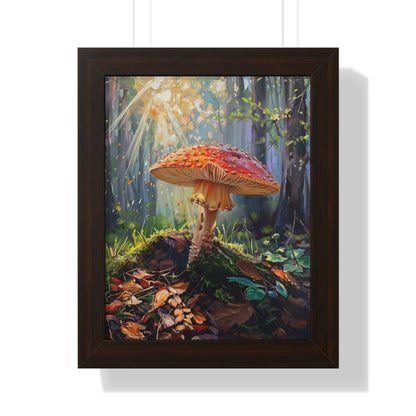 Enchanted Forest Framed Mushroom Poster