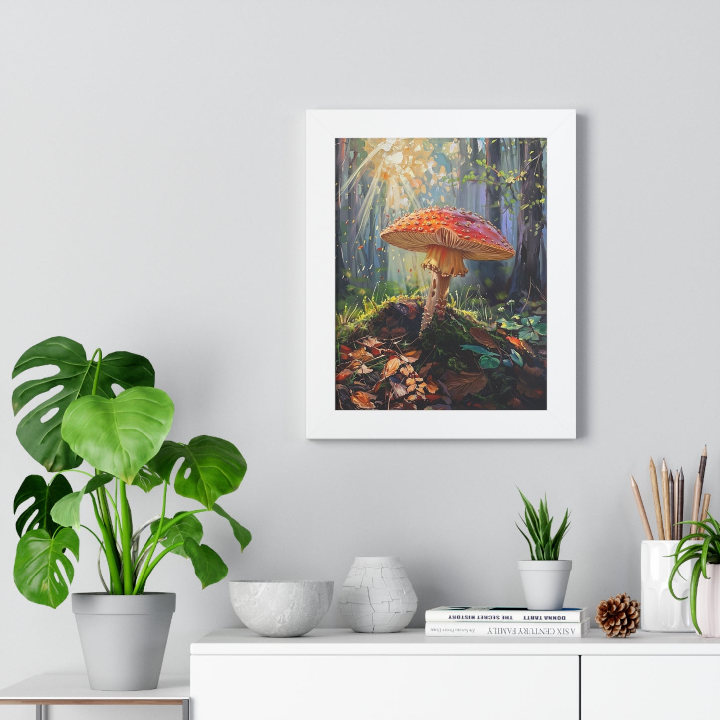 Enchanted Forest Framed Mushroom Poster